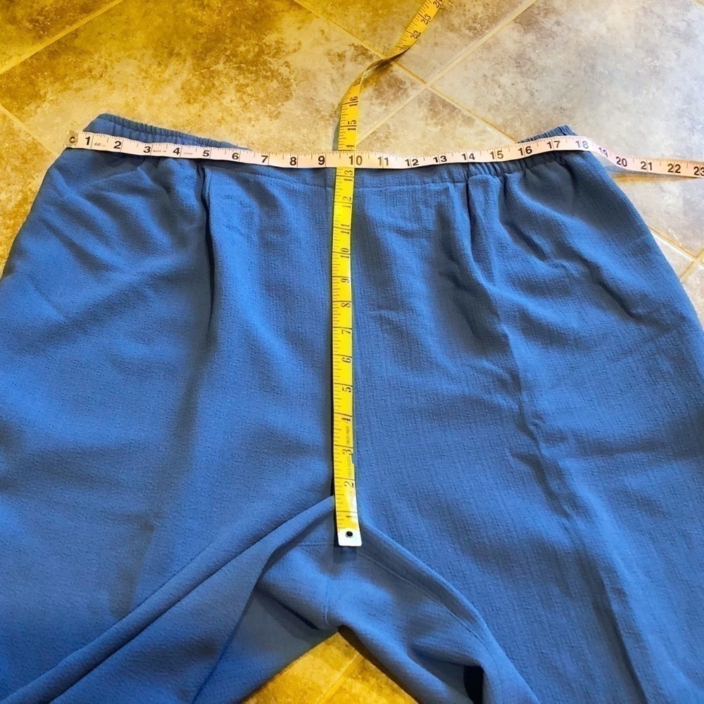 🆕 Drapers & Damons vintage straight leg high rise pull on pants blue pockets 1X - Picture 7 of 10